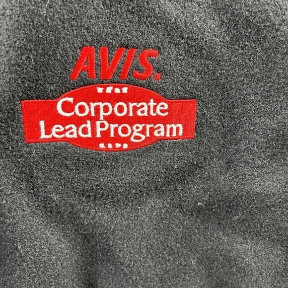 Avis Corporate Lead Program Jacket Mens Medium Black Wool Leather Varsity Bomber - Picture 3 of 16